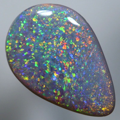 SOLID SEMI BLACK OPAL Pinfire pattern with sparkling orange and green SEE VIDEO